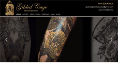 Desktop Screenshot of gildedcagetattoostudio.com